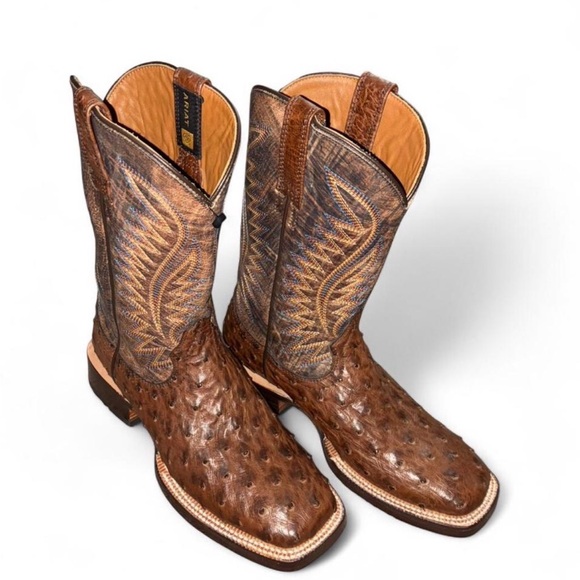 Ariat Gallup Ostrich Square Toe Boots